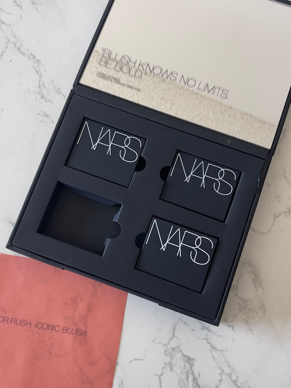 NARS Blush PR SET  CASE WITH MIRROR BUNDLE of 3